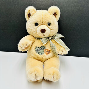 Tattered Teddy Bear Dakin Morgan Cream 15” Stuffed Plush Patch 1985